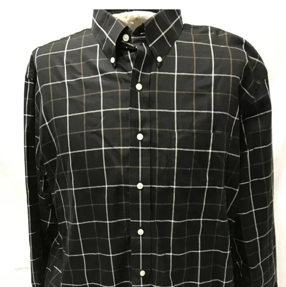 Jos. A. Bank Long-sleeved Plaid Mens Size XL 100% Cotton Extra Buttons - Picture 4 of 8